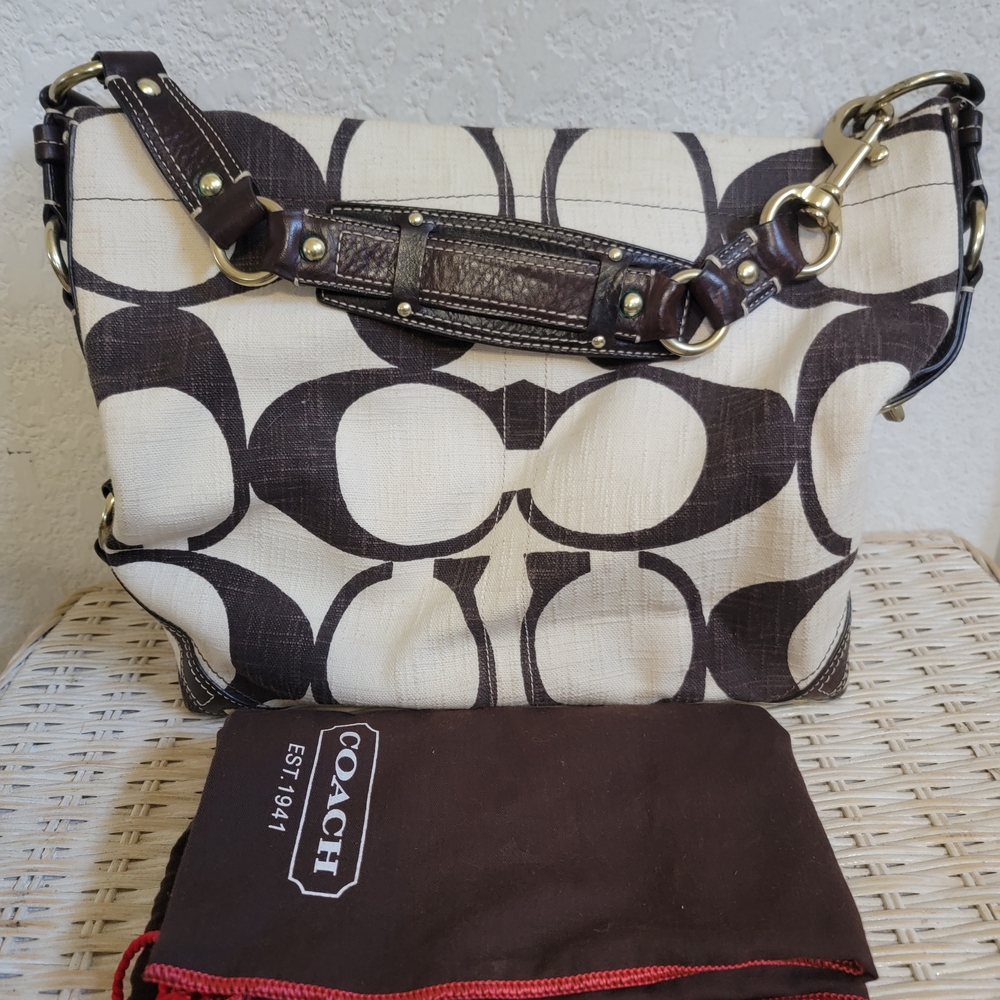Coach Brown and Cream Women's Bag